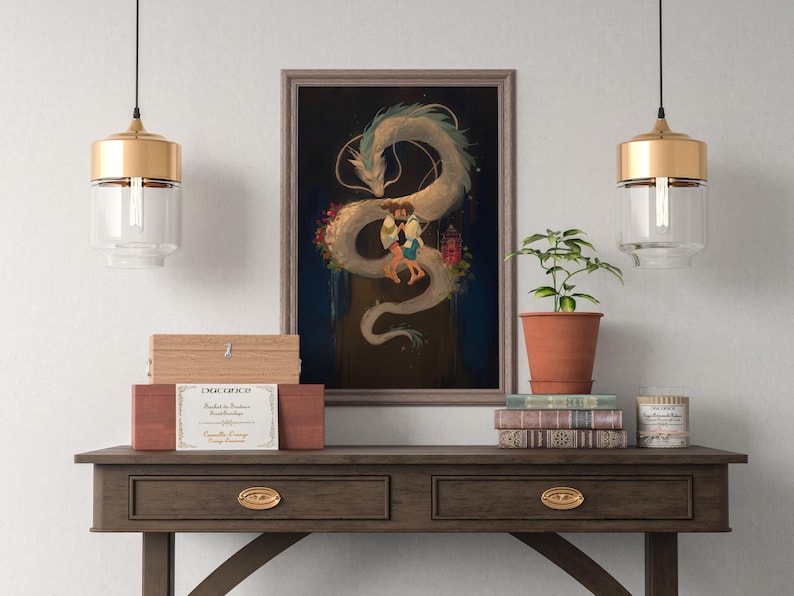 Plakat Spirited Away Studio Ghibli Wystrój domu Plakat filmowy Hayao Miyazaki Sztuka ścienna anime Anime Studio Ghibli Wydruk Japoński film Sztuka 14 zdjęcie 4