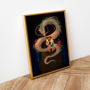 Plakat Spirited Away Studio Ghibli Wystrój domu Plakat filmowy Hayao Miyazaki Sztuka ścienna anime Anime Studio Ghibli Wydruk Japoński film Sztuka 14 zdjęcie 2