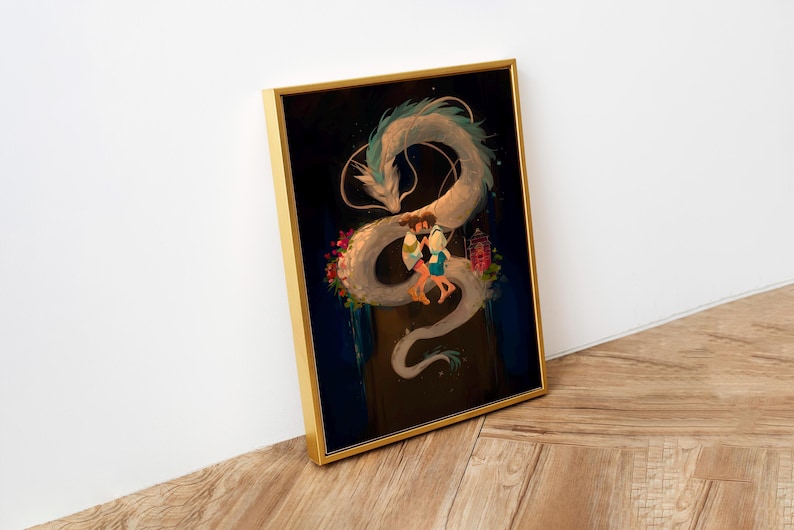 Plakat Spirited Away Studio Ghibli Wystrój domu Plakat filmowy Hayao Miyazaki Sztuka ścienna anime Anime Studio Ghibli Wydruk Japoński film Sztuka 14 zdjęcie 2