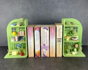 Smiski Bibliotheek Boekensteunenset | Matcha Groen Mat | De ultieme display voor Sonny Angel & Smiski verzamelaars