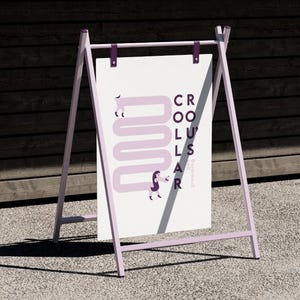 Letrero de entrada plegable, personalizado e independiente, con estructura en A, para escaparates y escaparates.