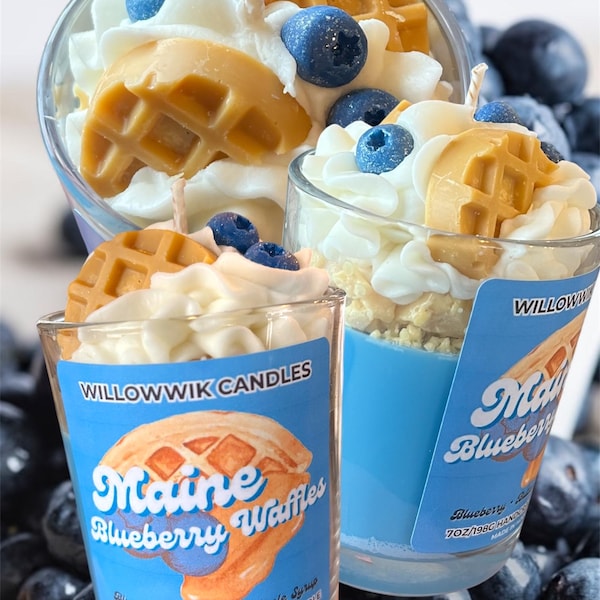 Maine Blueberry Waffles Soy Dessert Candle