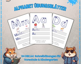 Alphabet Tracing Worksheets PDF | Learn to Write Letters A–Z | Montessori Printable for Preschool| ABC Tracing & Writing Practice