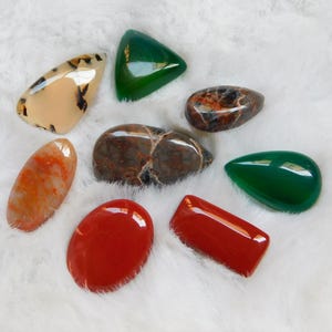 Natürliche gemischte Edelstein Cabochon Jaspis Achat Lot - ct-120 zufällig ausgewählte Stücke