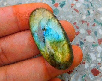 Cabochon multi-flash de pierres précieuses de labradorite, fabrication de bijoux