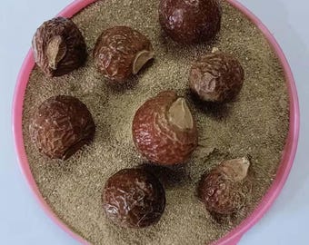 Poudre de reetha bio | Noix de lavage naturelle pour soins capillaires maison, nettoyant pour le cuir chevelu