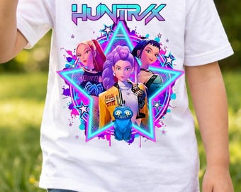 Anime Saja Girls, Cazadores de demonios Kpop PNG, Diseño de sublimación de camisetas Kpop, Huntrix PNG, Clipart de Cazadores de demonios Kpop