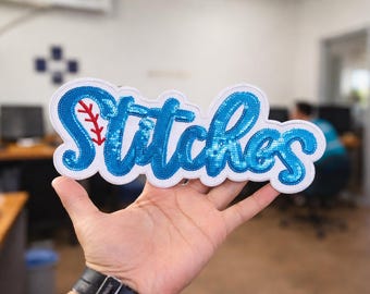Custom Sequin Patch, Personalized Name Patch, Iron-On Patches