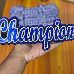 Écusson universitaire personnalisé à sequins en forme de lettre | Patch thermocollant pour nom