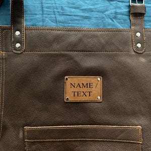 Personalisierte Lederschürze – Handgefertigte BBQ- oder Kochschürze aus Rindsleder mit Ihrem Namen oder Logo – DEMHAAS Lederwaren