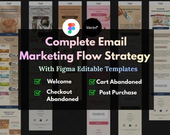 Complete Email Marketing Strategy and Templates | Welcome, Cart Abandoned, Checkout Abandoned, Post Purchased