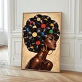 Afrocentric Vinyl Records Art Print, Black Woman Abstract Wall Art, Music Lover Poster, Vintage Collage Home Decor, Digital Download product logo