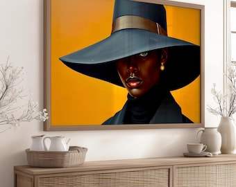 African American Art Prints, Vintage Black Girl Printable Wall Art, Afrocentric Vintage Posters, Black History Digital Download Decor