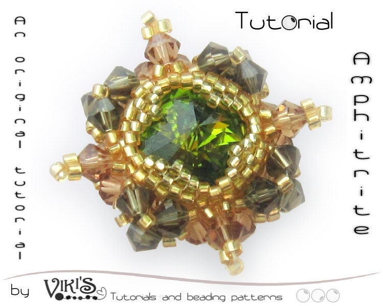 Printable Rivoli Pattern Rivoli Pendant Pattern / Tutorial (instant Download PDF) Amphitrite - Etsy