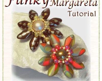 Flower Pendant Tutorial: Funky Margareta (Instant Download PDF)