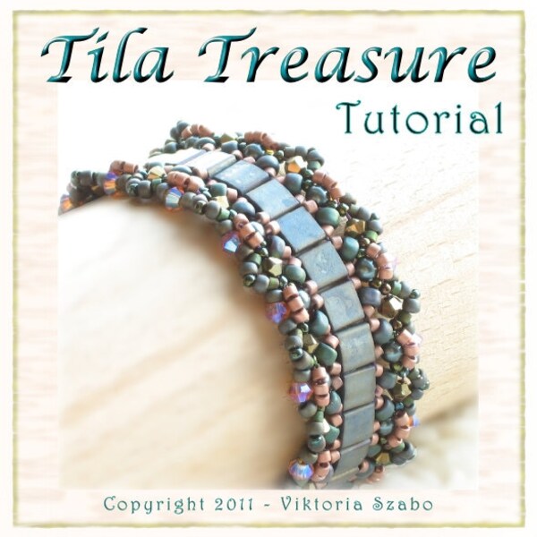 Bracelet Tutorial / Pattern: Tila Treasure - Instant Download PDF