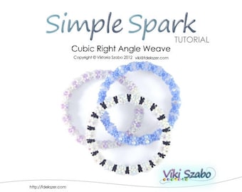 Beaded Bangle Tutorial Cubic Right Angle Weave / RAW - Simple Spark (Instant Download PDF)