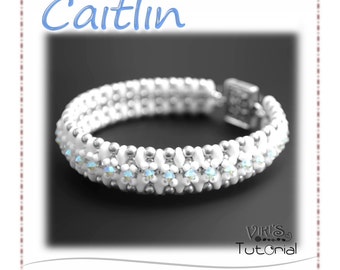 Armband Anleitung mit Super Duo Perlen: Caitlin ( INSTANT DOWNLOAD PDF)