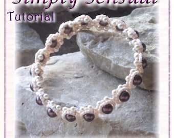 Bracelet / Bangle Tutorial - Beaded Pearl Bangle: Simply Sensual (Downloadable PDF)