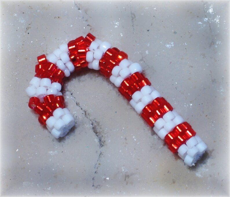 Beaded 3D Candy Cane Tutorial / Pattern instant Download PDF - Etsy