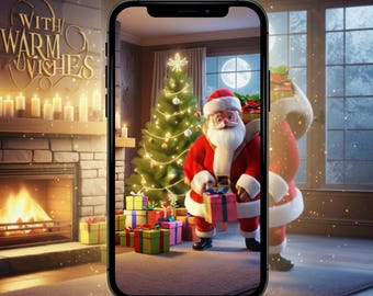 Tarjeta electrónica navideña animada no personalizada / Video saludo festivo MP4 (descarga digital)