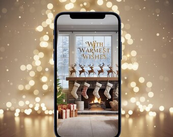 Tarjeta navideña animada personalizada en formato MP4 con música (descarga digital)