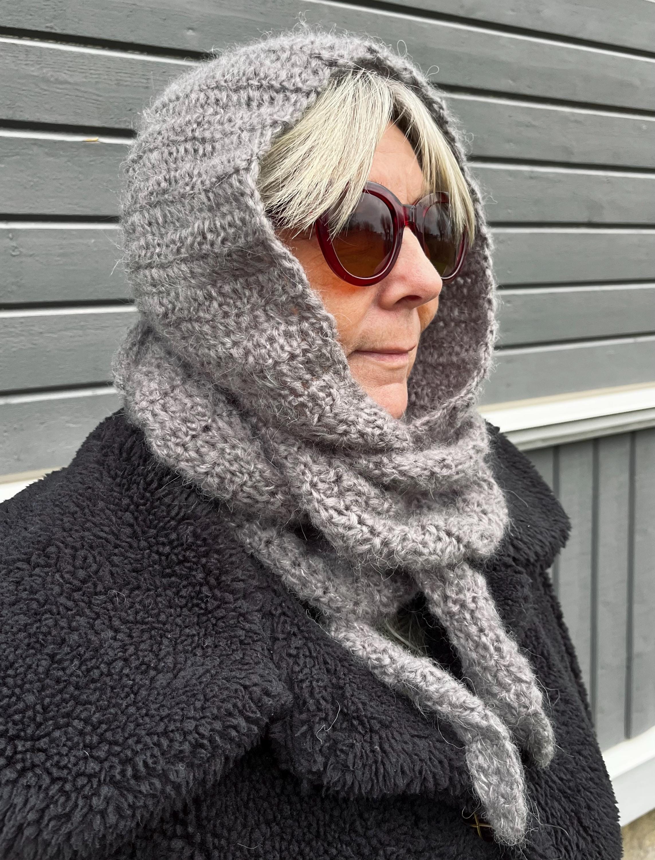 フード付きスカーフ｜ソフィーフード｜初心者向け簡単かぎ針編み