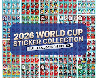 World Cup 2026 Stickers Printable | Album PDF +900 Soccer Stickers | All 48 Teams | Instant Download FIFA World Cup 2026 Football Cards