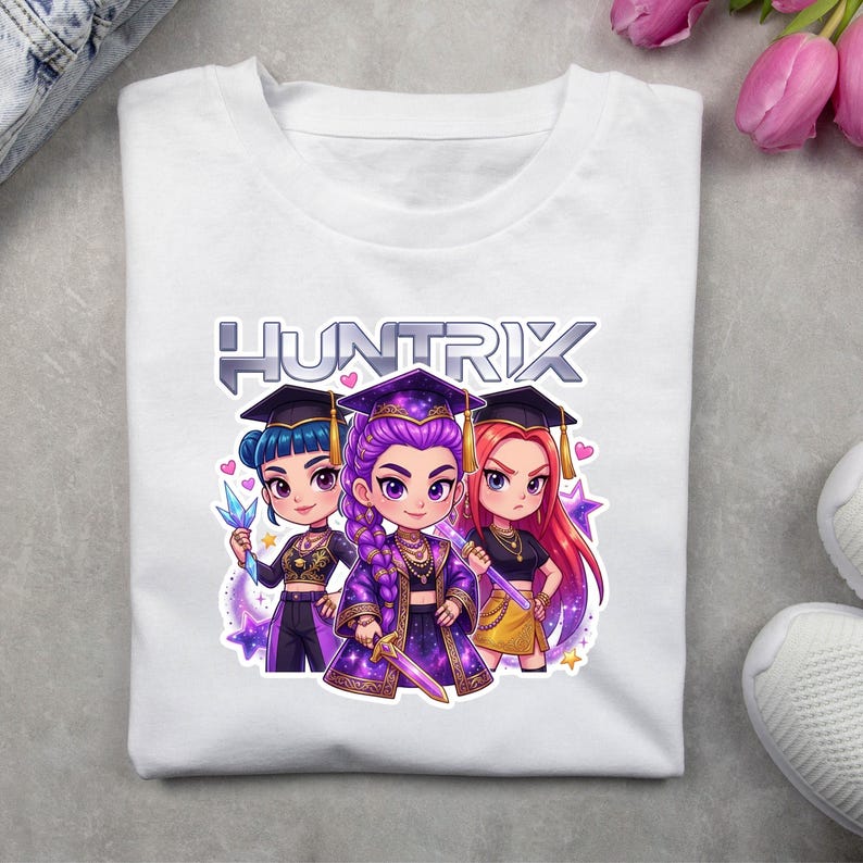 Huntrix Graduation Cap Kpop Demon Hunter Graduation PNG Bundle, Chibi Kpop Png ,class of 2026 ...