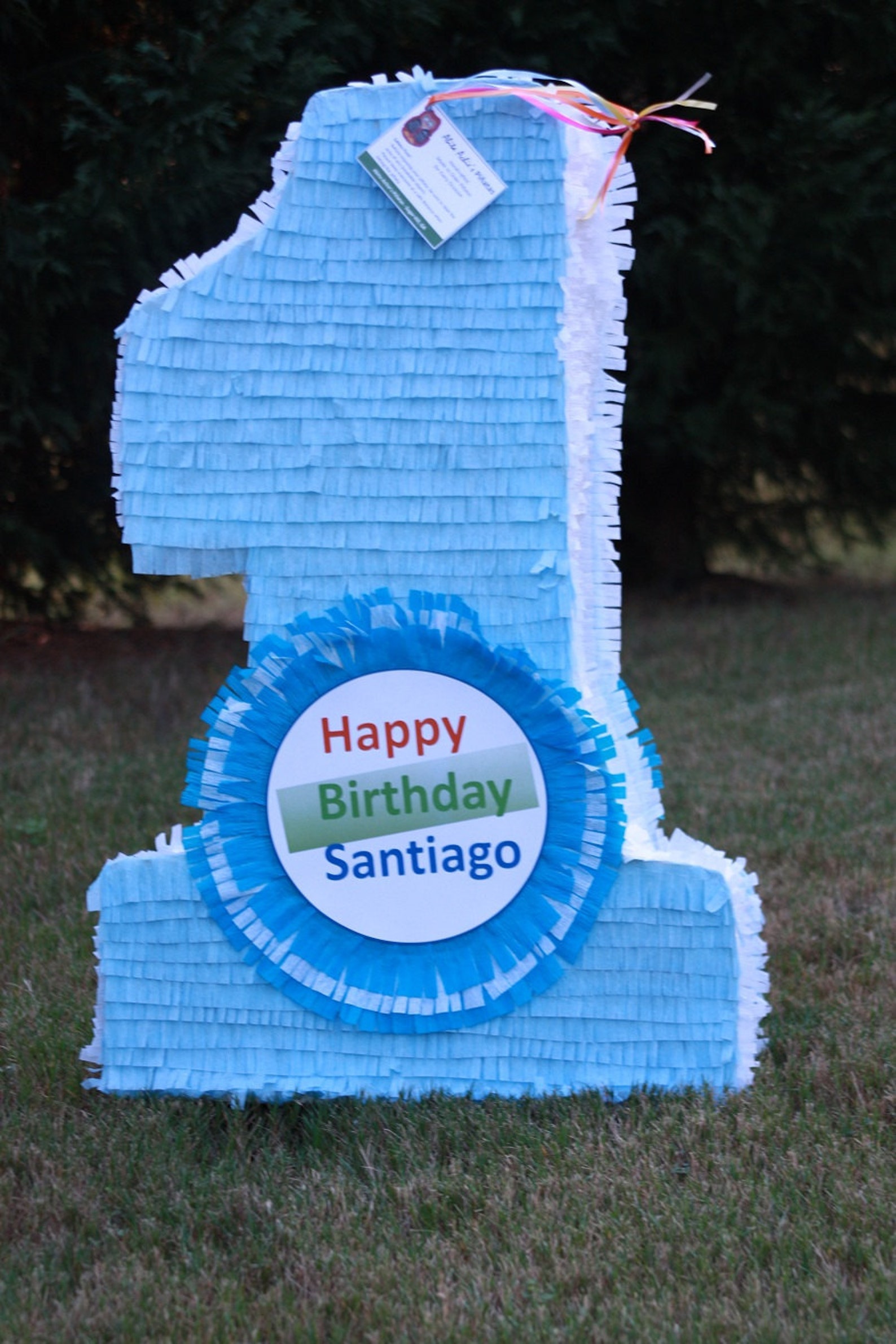 Large Customizable Number One Pinata. Solid Color Number 1. Etsy