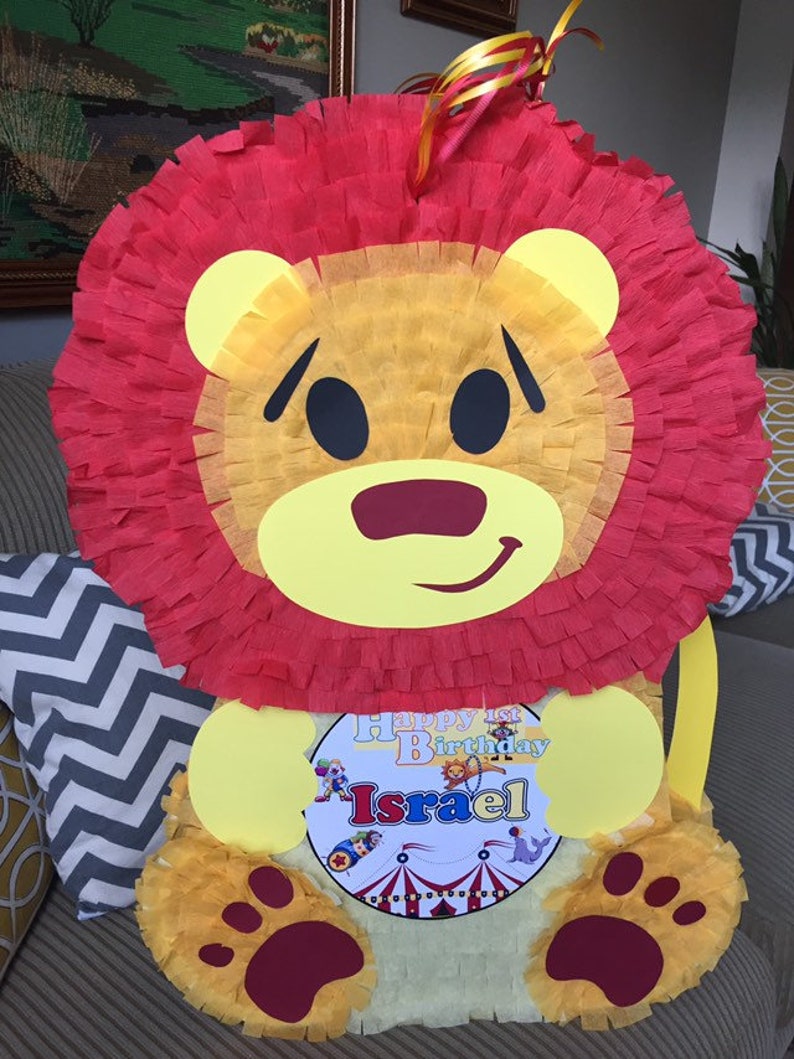 Lion Pinata. Jungle Theme Pinata. King of the Jungle. Customizable Pinata image 6