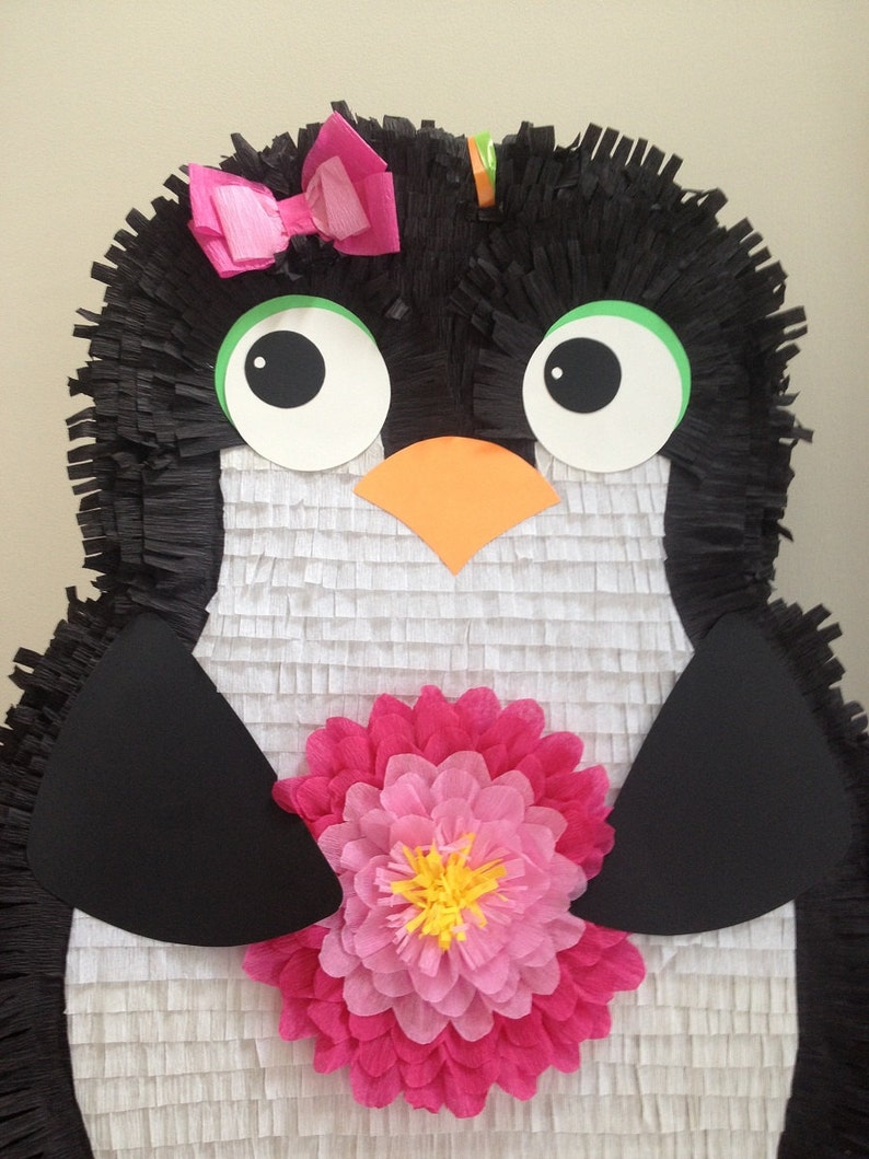 Girl Penguin Pinata. Medium Size Customizable Penguin Pinata. image 1