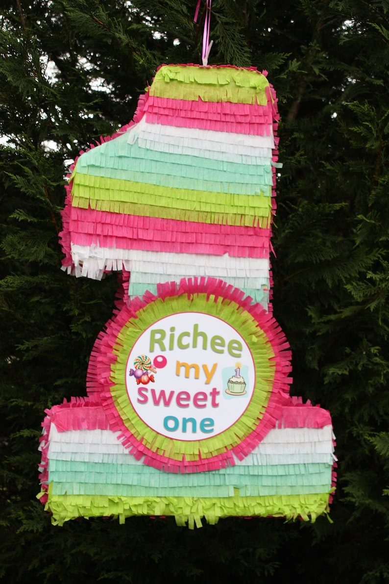 Large Customizable Number One Pinata. Custom Pinata. Numero Etsy