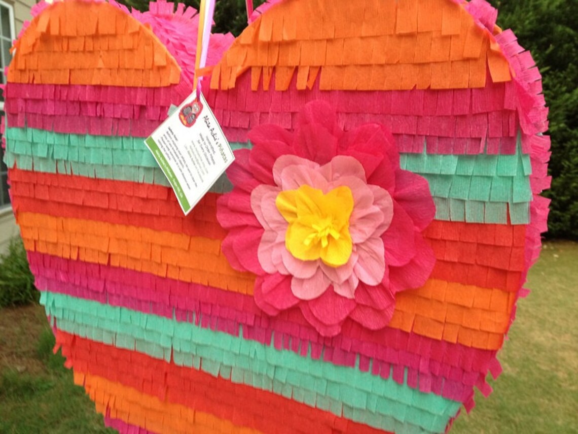 Heart Pinata. Large Heart Pinata. Wedding Decor. Bridal Shower Etsy