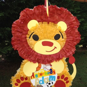 Lion Pinata. Jungle Theme Pinata. King of the Jungle. Customizable Pinata image 1