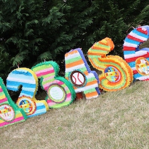 Large Customizable Number Two Pinata. Numero Dos. image 4