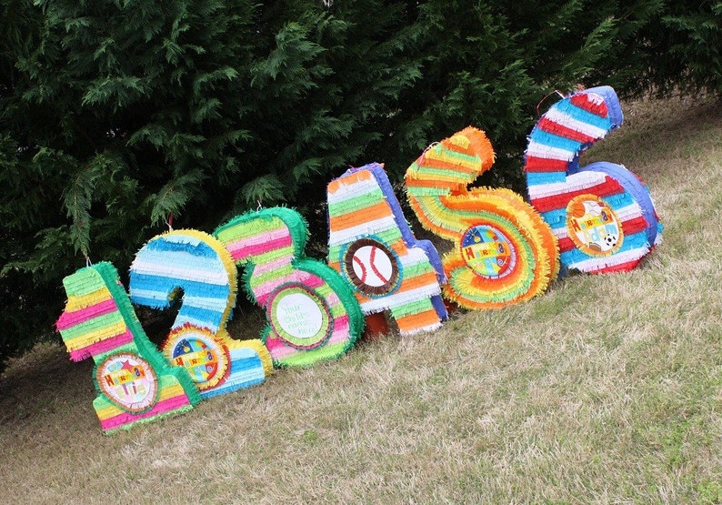 Large Customizable Number Two Pinata. Numero Dos. image 4