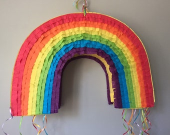 Rainbow Pinata.  Large Custom Rainbow Pinata.