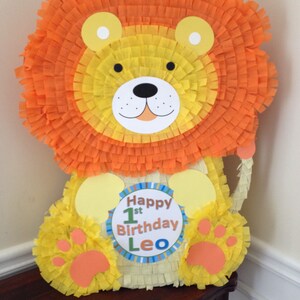 Lion Pinata. Jungle Theme Pinata. King of the Jungle. Customizable Pinata image 3