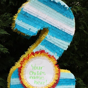 Large Customizable Number Two Pinata. Numero Dos. image 3