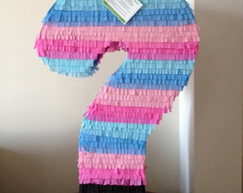 Question Mark Pinata.  Large Custom Question Mark Pinata.  Gender Reveal Party