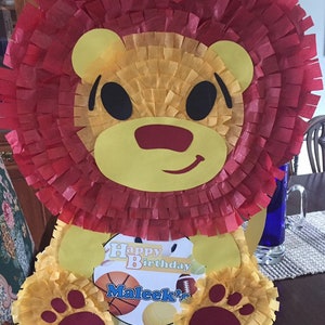 Lion Pinata. Jungle Theme Pinata. King of the Jungle. Customizable Pinata image 4