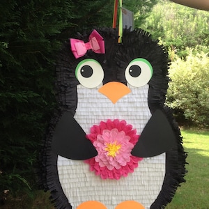 Girl Penguin Pinata. Medium Size Customizable Penguin Pinata. image 2