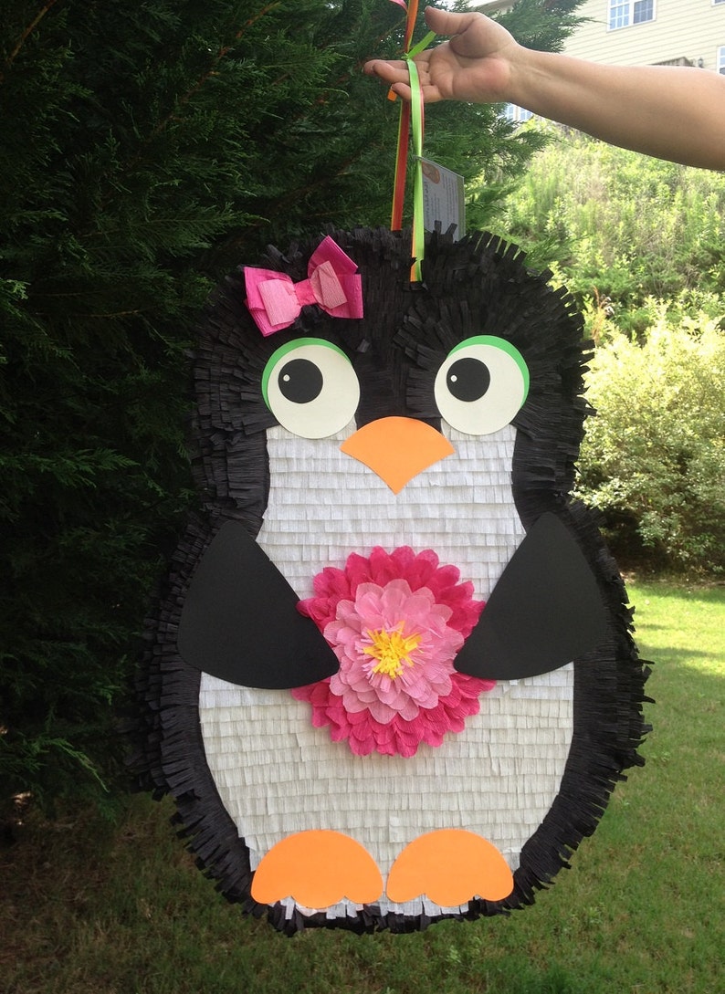 Girl Penguin Pinata. Medium Size Customizable Penguin Pinata. image 2