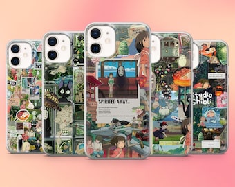 Collage Ghibli Handyhülle Chihiros Reise ins Zauberland Für iPhone 17, 17Pro, 16, 16e, 15, 14, 13, 12, Samsung S25, S24, A56, A16, Pixel 10, 10Pro, 9A