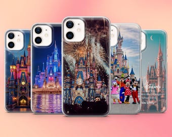 Funda de teléfono Walt Disney Castle World para iPhone 17, 17Pro, 16, 16Pro, 15, 14, 13, 12, Samsung S25, S24, A56, A16, Pixel 10, 10Pro, 9A