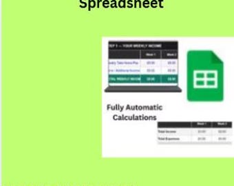 Simple Biweekly Budget Template | Fortnightly Bills & Spending Tracker Spreadsheet
