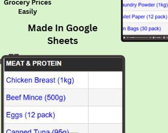 Stop Overpaying for Groceries Spreadsheet | Grocery Price & Store Comparison Tracker
