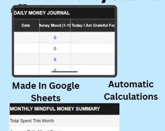 Mindful Money Journal Printable | Budget Reflection Journal | Financial Wellness Workbook | Finance Planner PDF