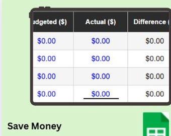 Budget Without Overwhelm Spreadsheet | Minimalist Money Planner Template